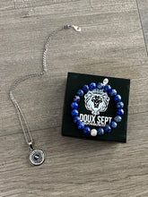 Load image into Gallery viewer, DS SS Prayer Necklace w/ Stones & Never Change Bracelet Set (Other Stone Options Available)