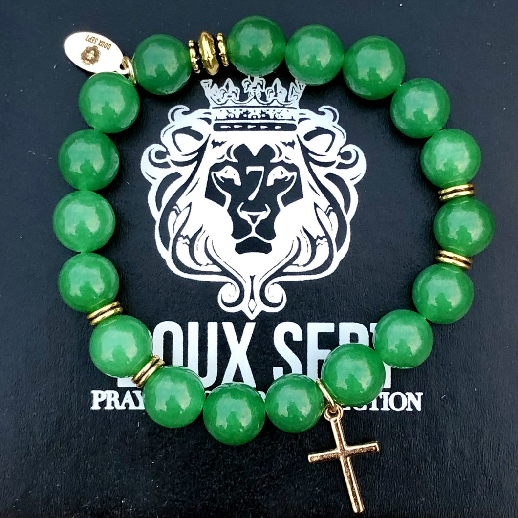 Cross II W/ Green Agate